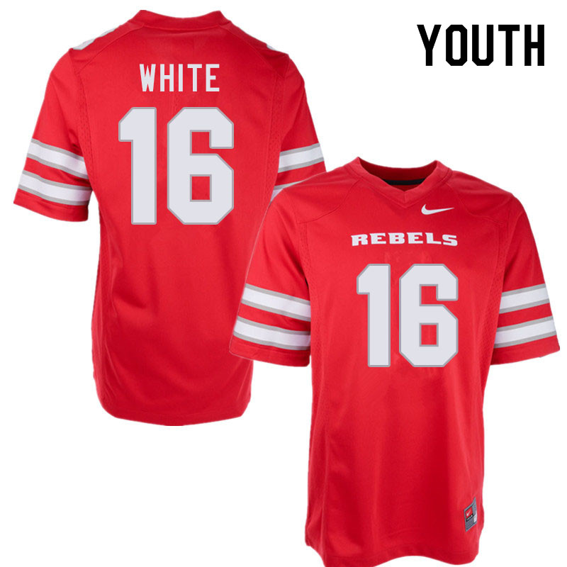 Youth #16 Javin White UNLV Rebels College Football Jerseys Sale-Red
